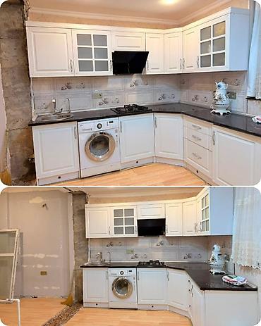 Mətbəx mebeli: *ZB" MƏTBƏX MEBEL* Qiymət *450 AZN* ölçü *2/1* üzərində *moyka qaz* — 1