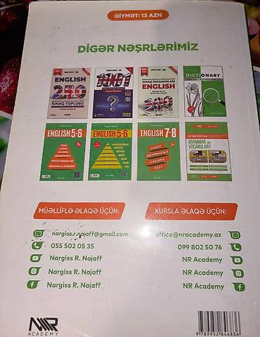 Kitablar və jurnallar: Məhsul: “İngilis Dili – Grammar & Vocabulary” (Nərgiz R. Nəcəf, NR — 2
