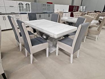 Setovi stolova i stolica: Trpezarijski set – sto sa 6 stolica - Moderan pravougaoni sto sa — 21