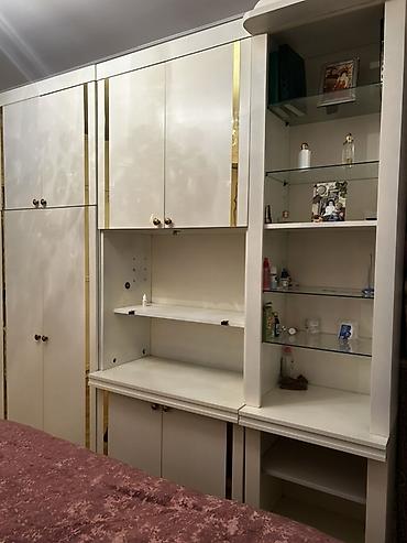 kunc ref: Ağ rəngli qonaq otağı/divar mebeli - Material: MDF/Laminat əsaslı — 5