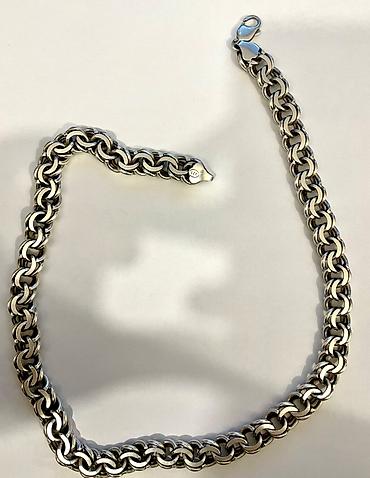 Gümüş boyunbağı - Material: 925 əyar gümüş (möhürlü) - Çəki: 142 qram lalafo.az -da Gümüş boyunbağı - Material: 925 əyar gümüş (möhürlü) - Çəki: 142 qram