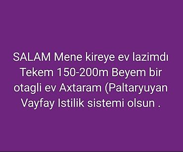 binə bolluq: Salam Mənə Binədə kireye ev lazimdi iki nəfər ola biləriy orta təmirli — 1