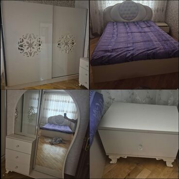 кровать трансформер: 2 односпальные кровати, Трюмо, Шкаф, 2 тумбы, Б/у
