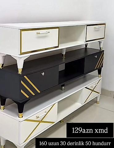 TV altlığı: TV stendi - Ölçülər: uzunluq 160 sm, dərinlik 30 sm, hündürlük 50 sm — 1