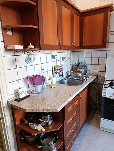 kunc mətbəx mebeli: Mətbəx möbel dəsti – bucaq yerləşimli, yığma modullardan ibarət — 1