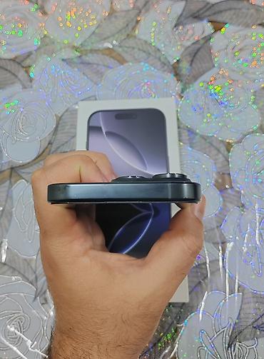 iphone airpods: IPhone 16 Pro, 128 GB, Black Titanium, Face ID, Sənədlərlə, Barmaq izi — 5