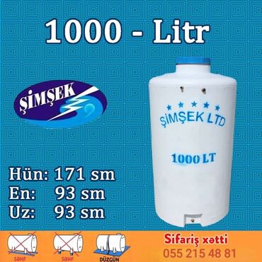 yağmur su çənləri: Bak, Plastik, 1000 l, Yeni, Ünvandan götürmə, Pulsuz çatdırılma, Ödənişli çatdırılma