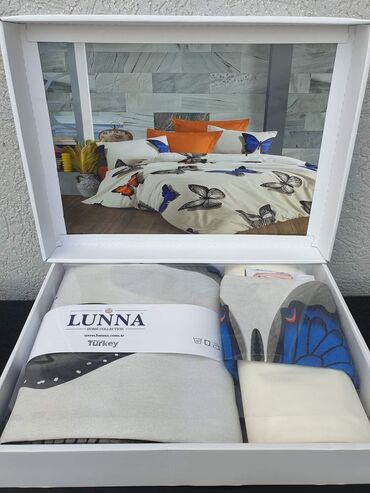 Posteljina: LUNA POSTELJINE CENA: 3100 DIN Materijal: 100% pamuk Komplet — 2