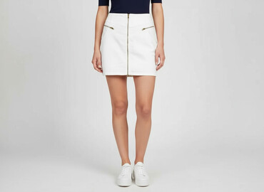 rozkloszowane spódniczka z eko skóry: H&M, Women`s skirt, size M