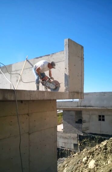 Digər tikinti xidmətləri: Beton kesen beton kesimi betondeşen beton kəsmə deşmə xidməti səssiz