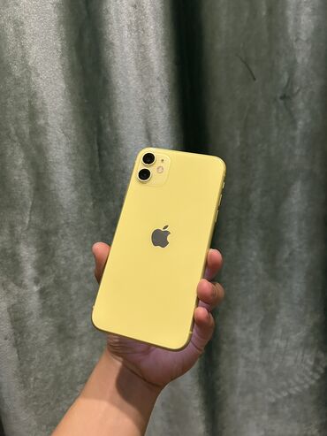 мобильные телефоны в оше: IPhone 11, Б/у, 128 ГБ, Желтый, Чехол, 76 %