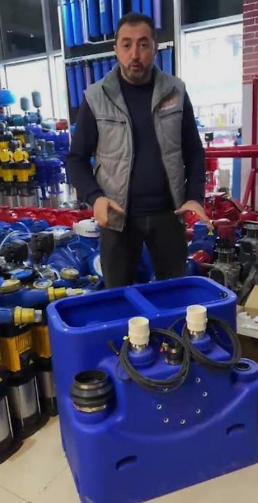 çən: Plastik çirkab su toplama və nasoslama çəni. baçoklu kanalizasiyası — 1