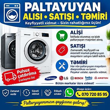 Paltaryuyan maşınların alışı, satışı və təmiri Xidmətlər: - Alış lalafo.az -da Paltaryuyan maşınların alışı, satışı və təmiri Xidmətlər: - Alış
