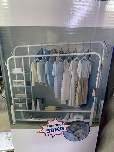 Вешалки, плечики: Напольная стойка-вешалка для одежды Double Pole Hanger YP-618 — 2