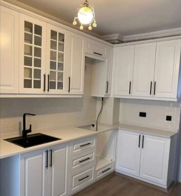 Sifarişlə mətbəx mebeli: Sifarişlə mətbəx dəsti, Özü çəkən petlələr, Sadə laminat, Kredit yoxdur, Pulsuz çatdırılma — 5