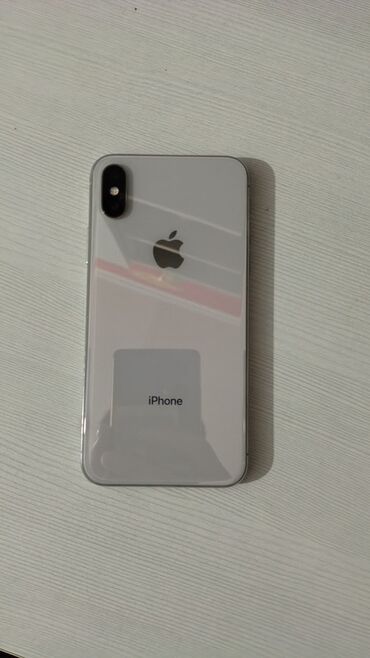 xiomi телефон: IPhone X, Б/у, 64 ГБ, Серебристый, 76 %