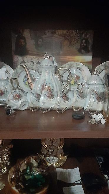 Çay dəsti, rəng - Ağ, Farfor, 6 nəfərlik, Yaponiya