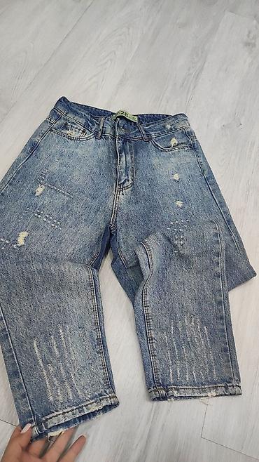 Uşaq üçün cins şalvar - Mater ial: qalın denim, mavi yuyulmuş effekt lalafo.az -da Uşaq üçün cins şalvar - Mater ial: qalın denim, mavi yuyulmuş effekt