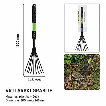 KMT Plastična duga drška – grablje sa 9 zubaca (SKU: 501781) Opis: -