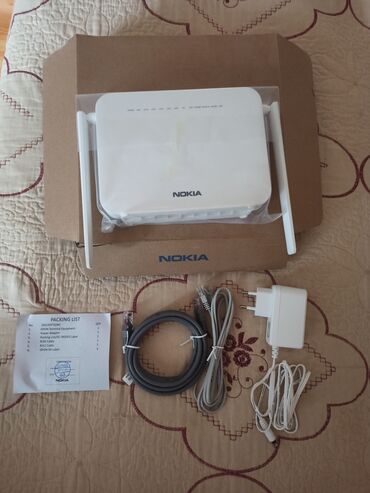 modem qiymetleri: NOKİA router. WİFİ 5 dəsdəkləyir, yəni 5Gsi var təp-təzədi qəti