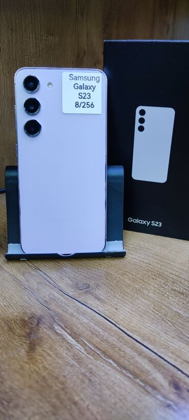 телефоны кнопачные: Samsung Galaxy S23, 256 ГБ, түсү - Кызгылт, 2 SIM