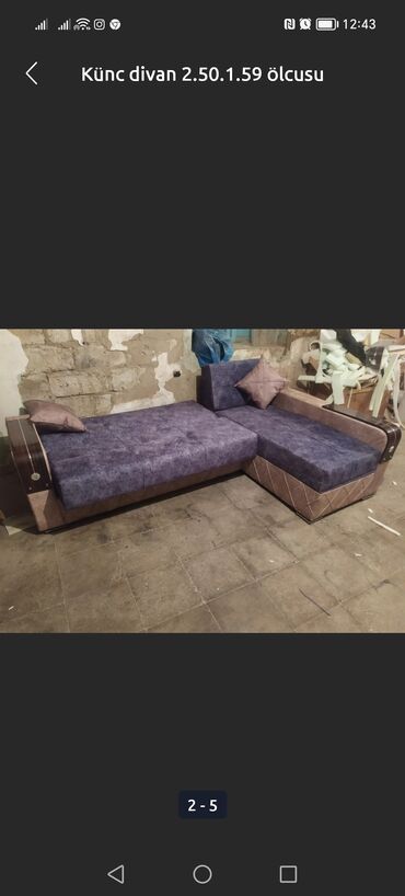 Divanlar: Künc divan, Yeni, Açılan, Bazalı, Parça, Ödənişli çatdırılma — 17