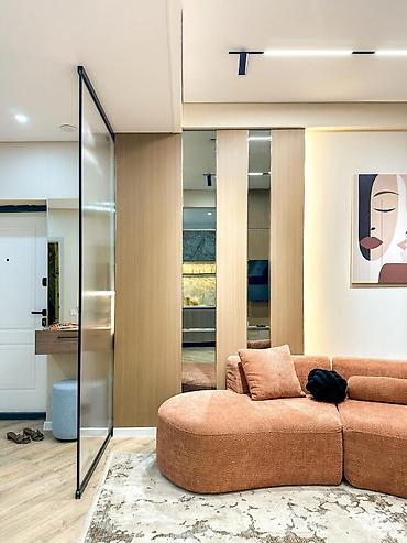 2 комнаты, 53 м², Кок-Жар мкр 6 этаж, Дизайнерский ремонт
