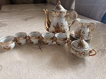 parasok qabi: Çay dəsti, rəng - Ağ, Farfor, 6 nəfərlik — 1