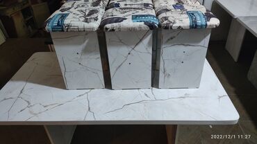 Кухонные столы и стулья: Кухонный стол и стул, Новый, Бесплатная доставка, цвет - Белый — 2