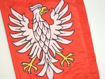 Używany czerwony proporczyk z godłem Polski. Idealny dla kolekcjonera