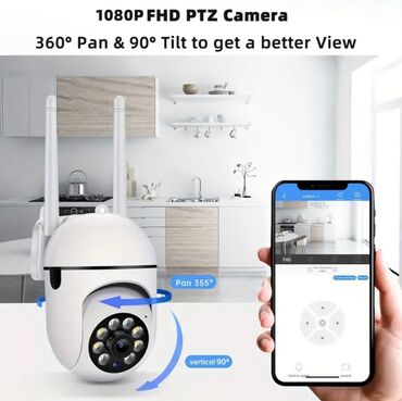 Videomüşahidə: Ağ rəngdə silindrik formalı PTZ təhlükəsizlik kamerası, 1080P FHD