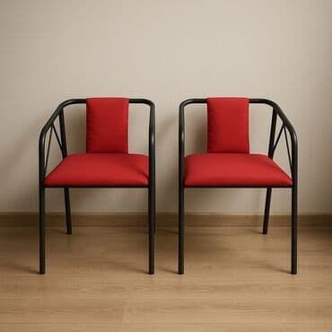 Stullar: Mətbəx üçün, Qatlanmayan, rəng - Qırmızı Stul — 1