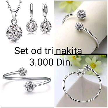 blackpink stvari: Posrebreni set od tri nakita – 3.000 din. Elegantni komplet sa — 1