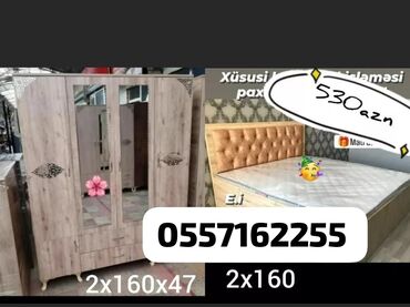 Dolablar: Yeni, 3 qapılı Düz dolab, Dolab-asılqan, Azərbaycan — 26