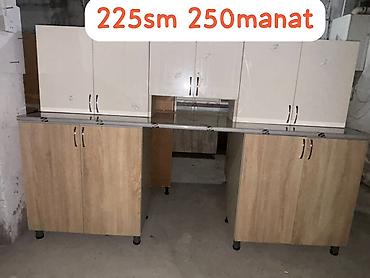 Mətbəx mebeli dəsti - Ümumi uzunluq: 225sm -Matiryal laminat