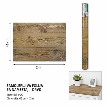 KMT Samolepljiva folija u boji drveta 3280392 Drvena tekstura za brzo
