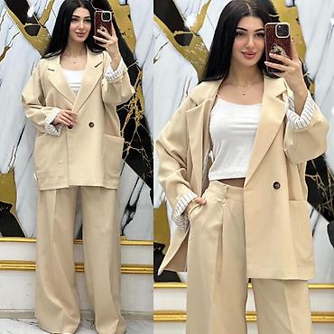 oversize: Qadınlar üçün 2 hissəli kostyum dəsti - Üslub: oversize kəsimli — 4