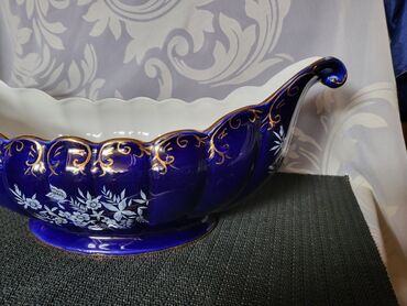Ostali antikviteti: Cinija za voce Apro porcelan,kobalt,pozlata iz 70ih. Cinija perfektno — 6