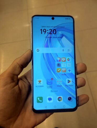 bakcell telefon satışı: Honor X8a, 128 GB, rəng - Göy, Barmaq izi, Face ID