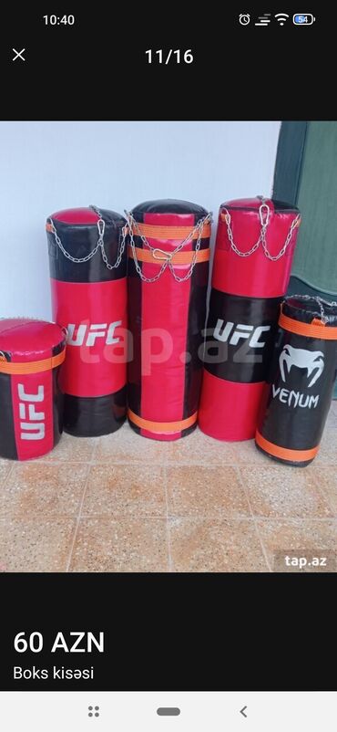 Boks kisələri: Boks kisələri – asılqanlı, zəncirli Məhsul təsviri: - Müxtəlif — 15