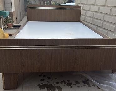 Taxta çarpayı - Material: Laminat/taxta karkas, ağ rəngli səthli lalafo.az -da Taxta çarpayı - Material: Laminat/taxta karkas, ağ rəngli səthli