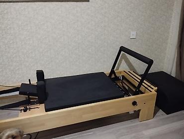 ferro qaçış aparatı: Pilates Reformer trenajoru – taxta karkaslı, tənzimlənən yay müqavimət — 2