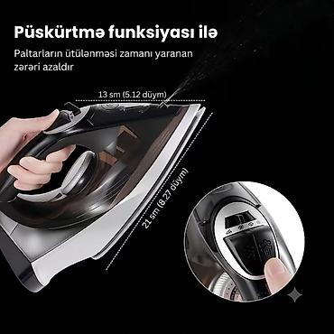 Ütülər və buxarlayıcılar: Elektrik buxarlı ütü - Böyük tutumlu 330 ml su çəni – tez-tez su — 2