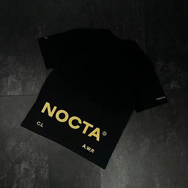 кыргыз одежда: Футболка Nike NOCTA - Цвет: черный с контрастными жёлтыми логотипами — 4