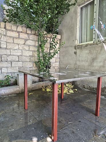 nerjavik stol: Paslanmayan poladdan iş masası - Üst səth: paslanmayan polad, hamar — 1