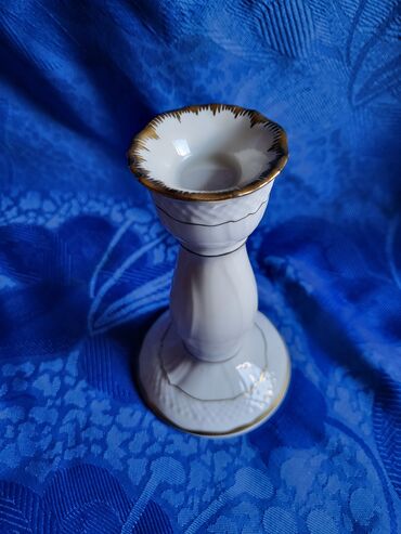 Ostali kućni dekor: Svecnjak nov Hollohaza Madjarska 80te,rucno oslikan. Visina. 14cm — 4