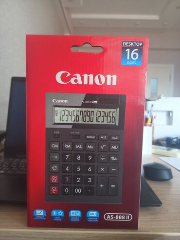 Akkumulyatorlar: Canon AS-888 II masaüstü kalkulyator - 16 rəqəmli böyük ekran