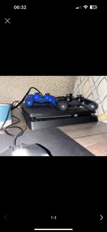 sony hd kamera: PlayStation 4 slim ustundə 2 dualsok verilir kabelləri hamsı yerində 1