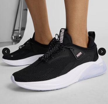 женская обувь и одежда: Кроссовки, 38, Puma, Новый, цвет - Черный, Самовывоз, Платная доставка