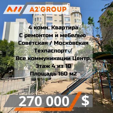 Продажа участков: 4 комнаты, 160 м², Элитка, 4 этаж, Дизайнерский ремонт